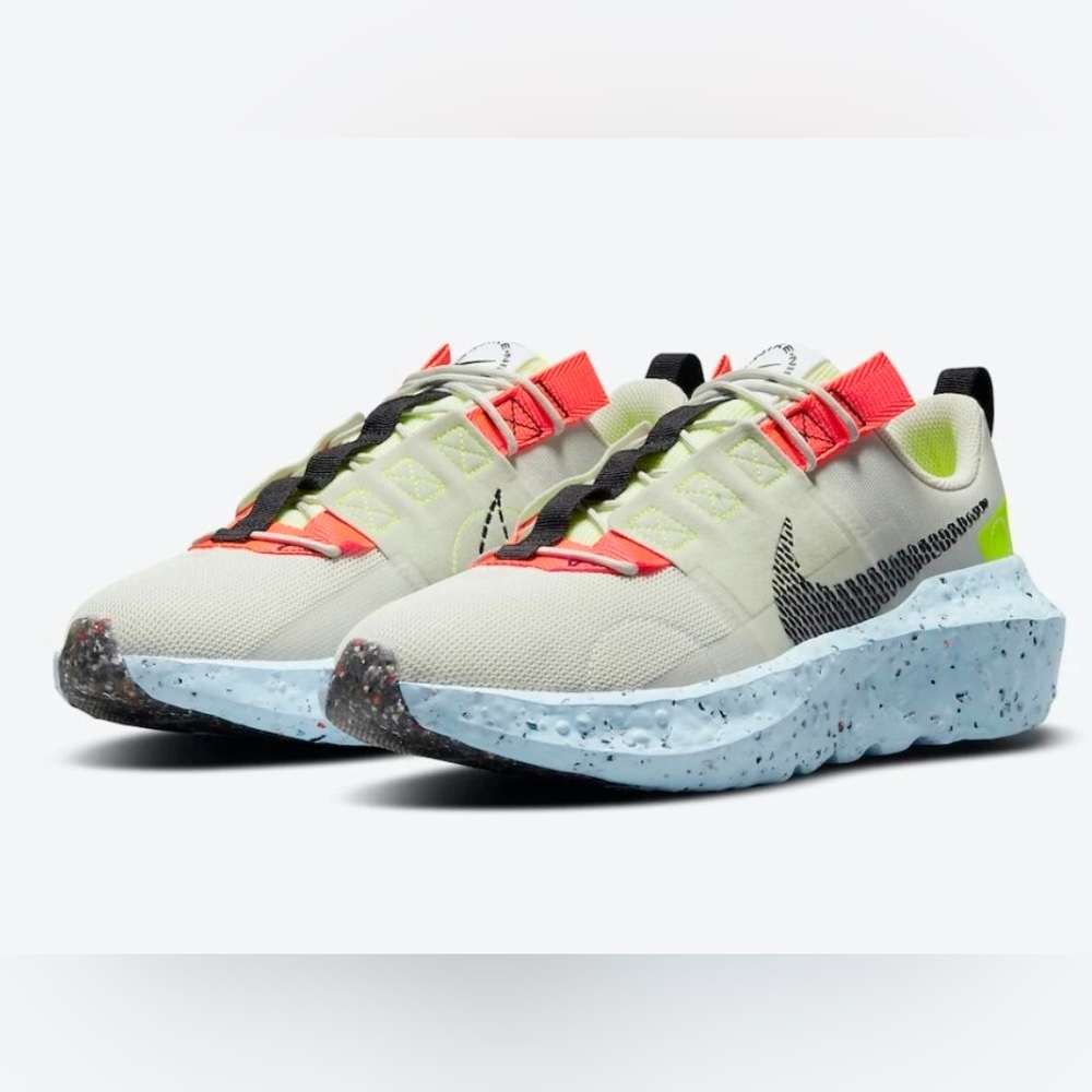 Nike Crater Impact Trainers In Blue and Neon Green Men's Size 7.5